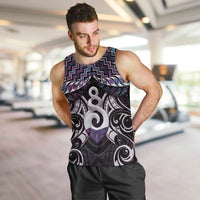 New Zealand Maori Men Tank Top Poutama Pikorua Purple Paua Shell LT05 Purple - Polynesian Pride