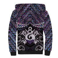 New Zealand Maori Sherpa Hoodie Poutama Pikorua Purple Paua Shell LT05 - Polynesian Pride
