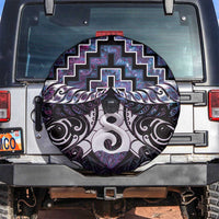 New Zealand Maori Spare Tire Cover Poutama Pikorua Purple Paua Shell LT05 Purple - Polynesian Pride