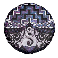 New Zealand Maori Spare Tire Cover Poutama Pikorua Purple Paua Shell LT05 - Polynesian Pride