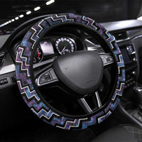 New Zealand Maori Steering Wheel Cover Poutama Pikorua Purple Paua Shell LT05 Universal Fit Purple - Polynesian Pride