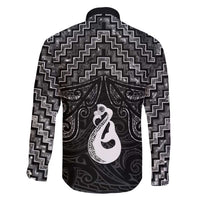New Zealand Maori Family Matching Puletasi and Hawaiian Shirt Poutama Manaia Black Paua Shell LT05 - Polynesian Pride