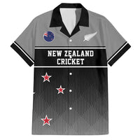 Custom New Zealand Cricket Family Matching Off Shoulder Maxi Dress and Hawaiian Shirt Black Cap Unbeatable LT05 Dad's Shirt - Short Sleeve Black - Polynesian Pride