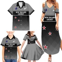 Custom New Zealand Cricket Family Matching Summer Maxi Dress and Hawaiian Shirt Black Cap Unbeatable LT05 - Polynesian Pride