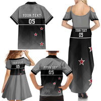 Custom New Zealand Cricket Family Matching Summer Maxi Dress and Hawaiian Shirt Black Cap Unbeatable LT05 - Polynesian Pride