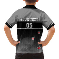 Custom New Zealand Cricket Family Matching Tank Maxi Dress and Hawaiian Shirt Black Cap Unbeatable LT05 - Polynesian Pride