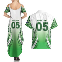 Custom Cook Islands Avaiki Rugby Couples Matching Summer Maxi Dress and Hawaiian Shirt Go Champions LT05 - Polynesian Pride