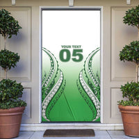 Custom Cook Islands Avaiki Rugby Door Cover Go Champions LT05 Green - Polynesian Pride