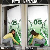 Custom Cook Islands Avaiki Rugby Door Cover Go Champions LT05 - Polynesian Pride