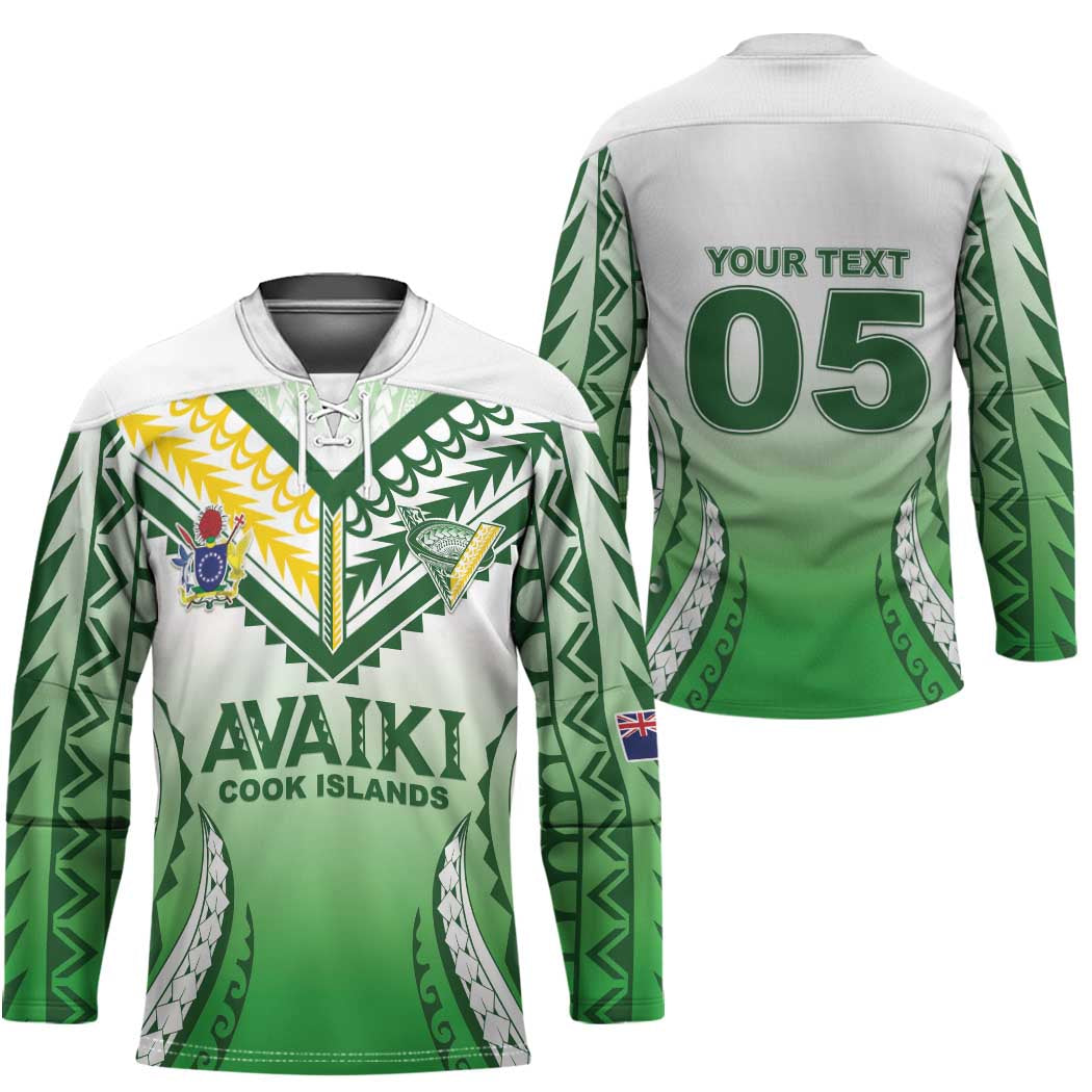 Custom Cook Islands Avaiki Rugby Hockey Jersey Go Champions - Polynesian Pride