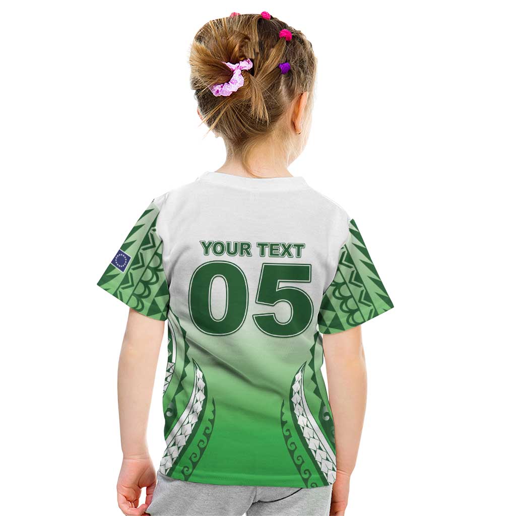 Custom Cook Islands Avaiki Rugby Kid T Shirt Go Champions - Polynesian Pride