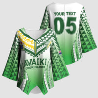 Custom Cook Islands Avaiki Rugby Kimono Sleeve Blouse Go Champions LT05 - Polynesian Pride