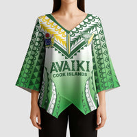 Custom Cook Islands Avaiki Rugby Kimono Sleeve Blouse Go Champions LT05 - Polynesian Pride