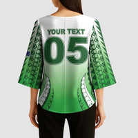 Custom Cook Islands Avaiki Rugby Kimono Sleeve Blouse Go Champions LT05 - Polynesian Pride