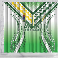 Cook Islands Avaiki Rugby Shower Curtain Go Champions LT05 - Polynesian Pride