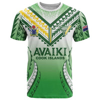 Custom Cook Islands Avaiki Rugby T Shirt Go Champions LT05 Green - Polynesian Pride