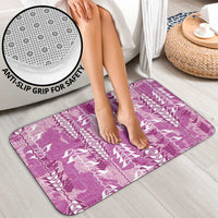 Magenta Hawaii Tapa Pattern Bathroom Set With Heliconia Vintage Style