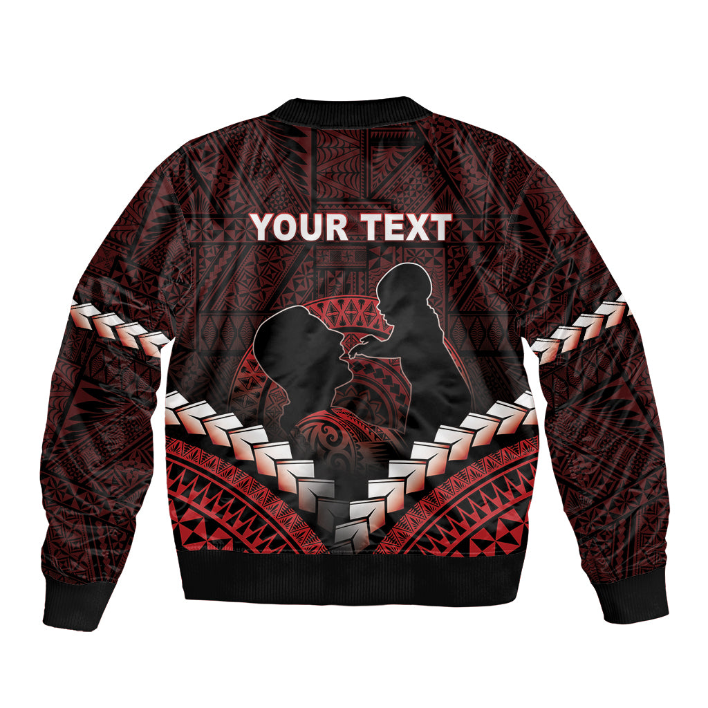 Personalised Tonga Happy Father's Day Bomber Jacket Ofa Lahi Atu Dad Polynesian Tribal LT05 - Polynesian Pride