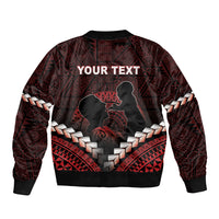 Personalised Tonga Happy Father's Day Bomber Jacket Ofa Lahi Atu Dad Polynesian Tribal LT05 - Polynesian Pride