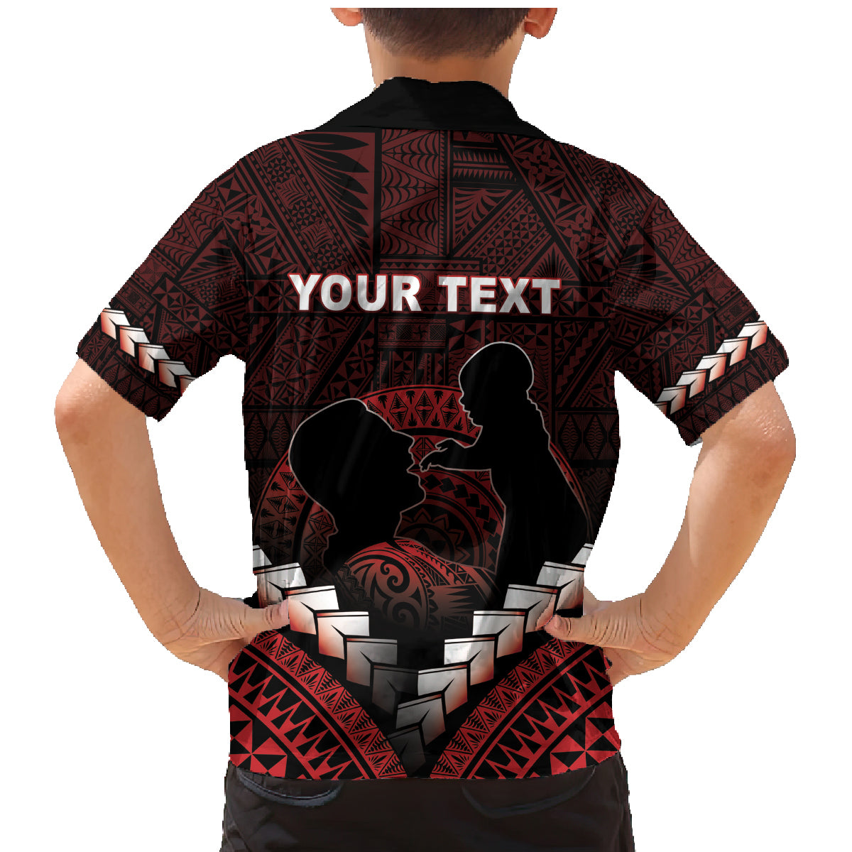 Personalised Tonga Happy Father's Day Family Matching Mermaid Dress and Hawaiian Shirt Ofa Lahi Atu Dad Polynesian Tribal LT05 - Polynesian Pride