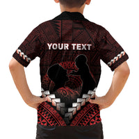 Personalised Tonga Happy Father's Day Family Matching Short Sleeve Bodycon Dress and Hawaiian Shirt Ofa Lahi Atu Dad Polynesian Tribal LT05 - Polynesian Pride