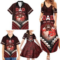 Personalised Tonga Happy Father's Day Family Matching Summer Maxi Dress and Hawaiian Shirt Ofa Lahi Atu Dad Polynesian Tribal LT05 - Polynesian Pride