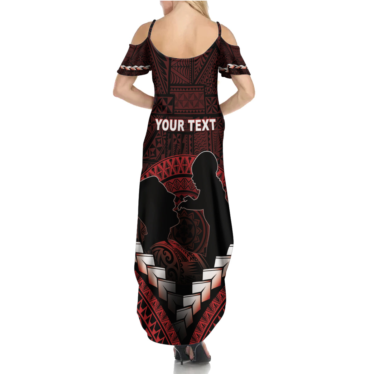 Personalised Tonga Happy Father's Day Family Matching Summer Maxi Dress and Hawaiian Shirt Ofa Lahi Atu Dad Polynesian Tribal LT05 - Polynesian Pride