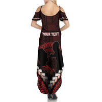 Personalised Tonga Happy Father's Day Family Matching Summer Maxi Dress and Hawaiian Shirt Ofa Lahi Atu Dad Polynesian Tribal LT05 - Polynesian Pride