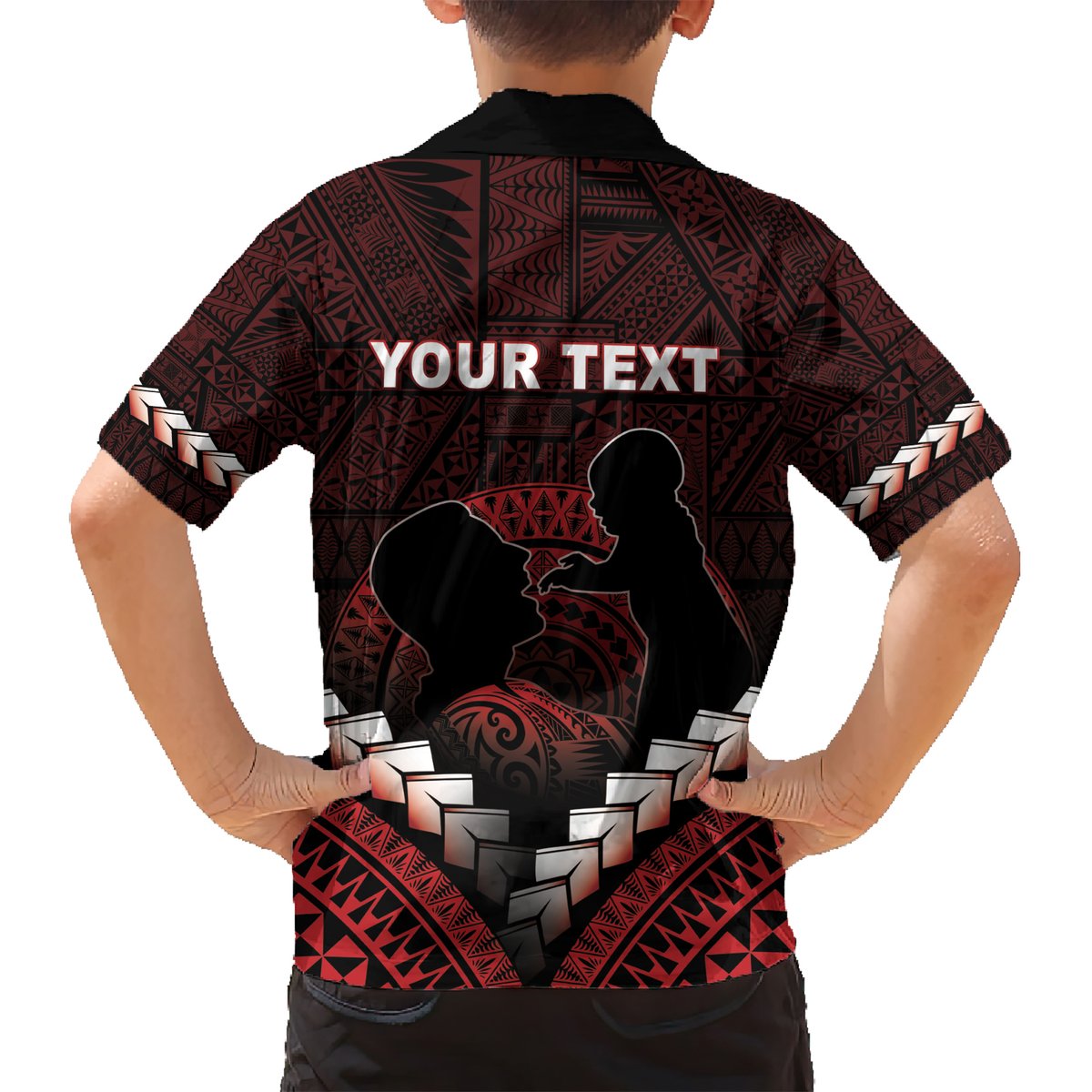 Personalised Tonga Happy Father's Day Hawaiian Shirt Ofa Lahi Atu Dad Polynesian Tribal