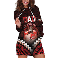 Personalised Tonga Happy Father's Day Hoodie Dress Ofa Lahi Atu Dad Polynesian Tribal LT05 Red - Polynesian Pride