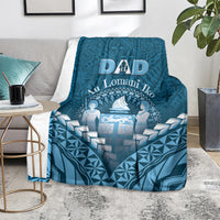 Fiji Happy Father's Day Blanket Au Lomani Iko Dad Polynesian Tribal