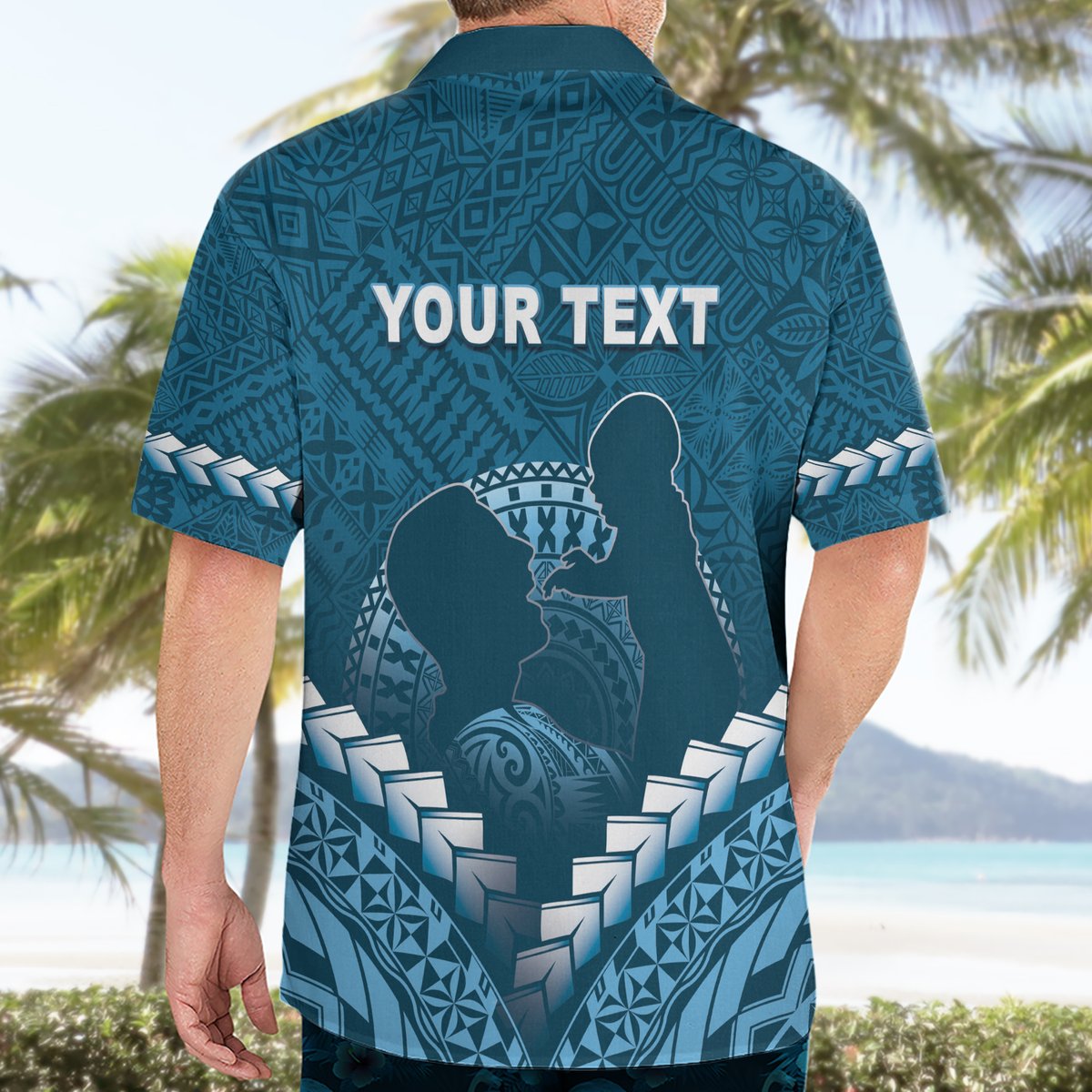 Personalised Fiji Happy Father's Day Hawaiian Shirt Au Lomani Iko Dad Polynesian Tribal LT05 - Polynesian Pride