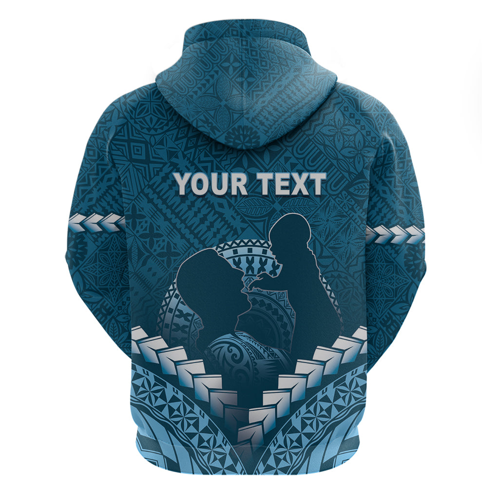 Personalised Fiji Happy Father's Day Hoodie Au Lomani Iko Dad Polynesian Tribal LT05 - Polynesian Pride