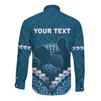 Personalised Fiji Happy Father's Day Long Sleeve Button Shirt Au Lomani Iko Dad Polynesian Tribal LT05 - Polynesian Pride