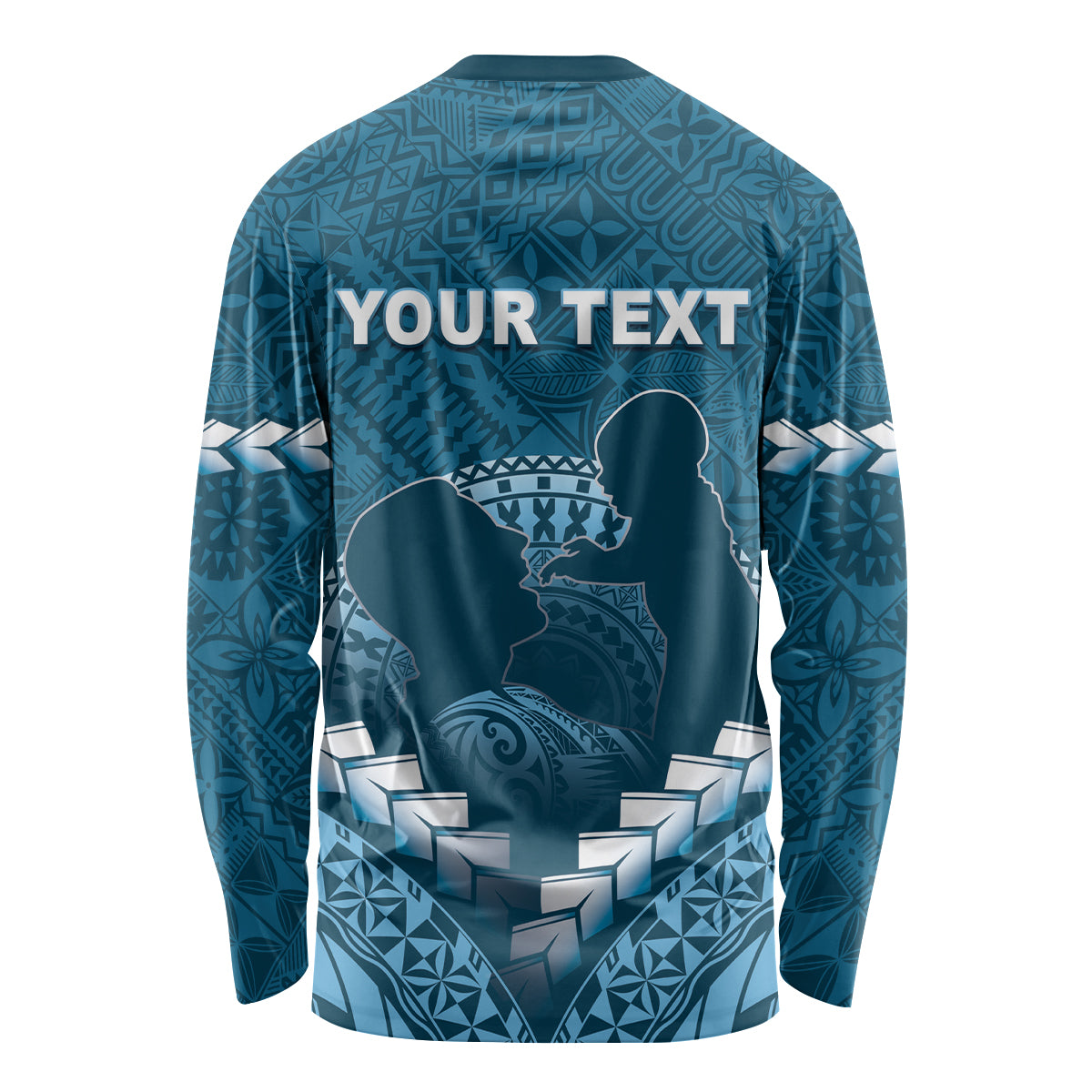 Personalised Fiji Happy Father's Day Long Sleeve Shirt Au Lomani Iko Dad Polynesian Tribal LT05 - Polynesian Pride