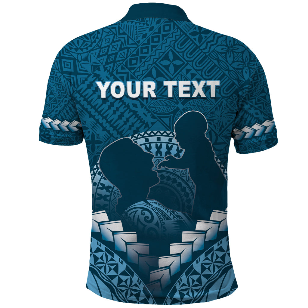 Personalised Fiji Happy Father's Day Polo Shirt Au Lomani Iko Dad Polynesian Tribal LT05 - Polynesian Pride