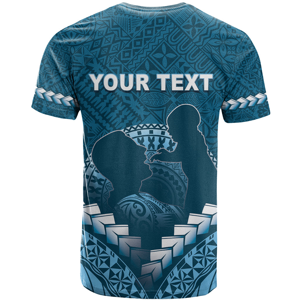 Personalised Fiji Happy Father's Day T Shirt Au Lomani Iko Dad Polynesian Tribal LT05 - Polynesian Pride