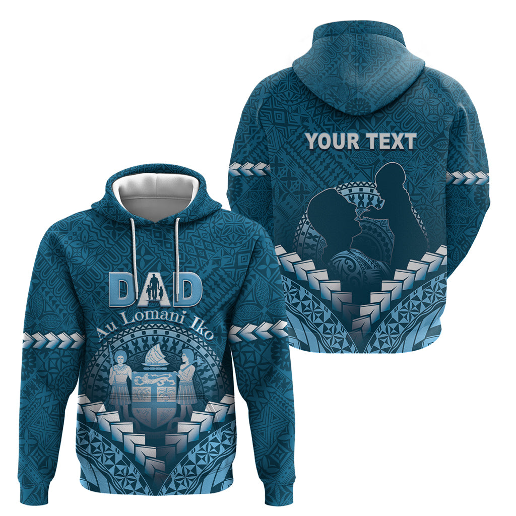 Personalised Fiji Happy Father's Day Zip Hoodie Au Lomani Iko Dad Polynesian Tribal LT05 - Polynesian Pride