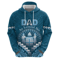 Personalised Fiji Happy Father's Day Zip Hoodie Au Lomani Iko Dad Polynesian Tribal LT05 - Polynesian Pride