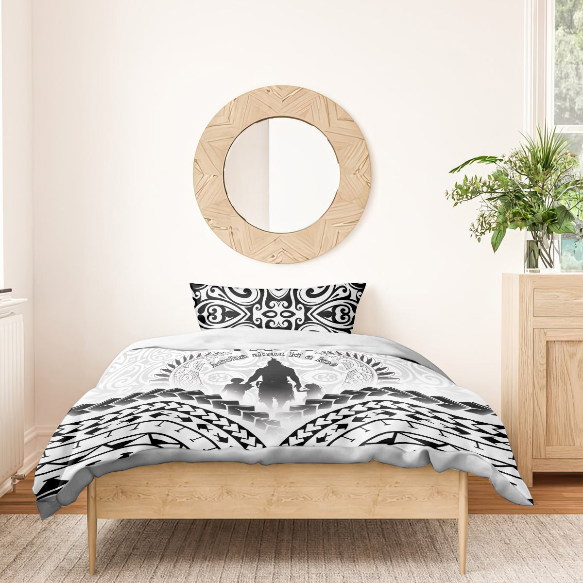 New Zealand Happy Father's Day Bedding Set Aroha Ahau Ki A Koe Papa Polynesian Tribal LT05 - Polynesian Pride