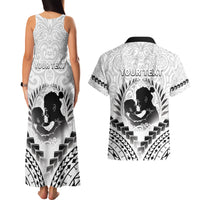 Personalised New Zealand Happy Father's Day Couples Matching Tank Maxi Dress and Hawaiian Shirt Aroha Ahau Ki A Koe Papa Polynesian Tribal LT05 - Polynesian Pride