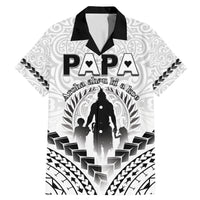 Personalised New Zealand Happy Father's Day Family Matching Mermaid Dress and Hawaiian Shirt Aroha Ahau Ki A Koe Papa Polynesian Tribal LT05 Dad's Shirt - Short Sleeve White - Polynesian Pride