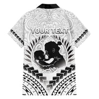 Personalised New Zealand Happy Father's Day Family Matching Short Sleeve Bodycon Dress and Hawaiian Shirt Aroha Ahau Ki A Koe Papa Polynesian Tribal LT05 - Polynesian Pride