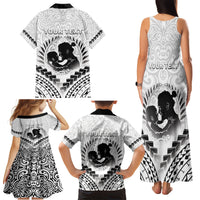 Personalised New Zealand Happy Father's Day Family Matching Tank Maxi Dress and Hawaiian Shirt Aroha Ahau Ki A Koe Papa Polynesian Tribal LT05 - Polynesian Pride
