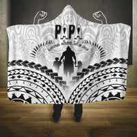 New Zealand Happy Father's Day Hooded Blanket Aroha Ahau Ki A Koe Papa Polynesian Tribal LT05 One Size White - Polynesian Pride