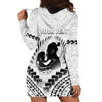 Personalised New Zealand Happy Father's Day Hoodie Dress Aroha Ahau Ki A Koe Papa Polynesian Tribal LT05 - Polynesian Pride