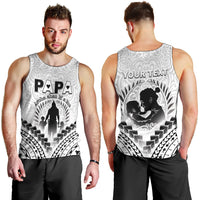 Personalised New Zealand Happy Father's Day Men Tank Top Aroha Ahau Ki A Koe Papa Polynesian Tribal LT05 - Polynesian Pride