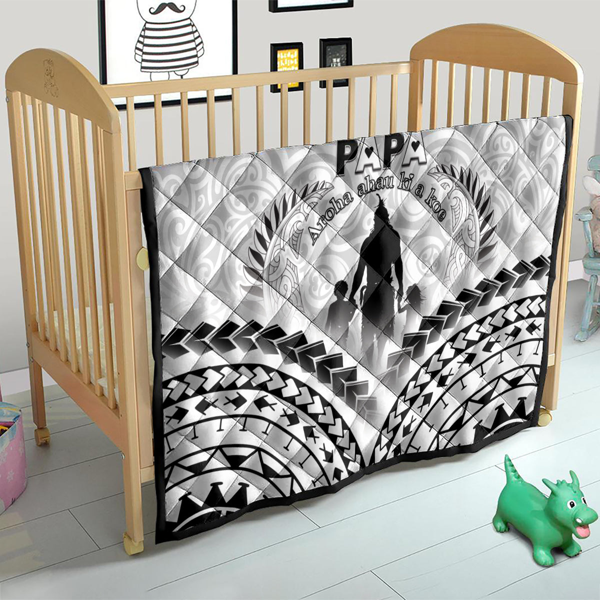 New Zealand Happy Father's Day Quilt Aroha Ahau Ki A Koe Papa Polynesian Tribal LT05 - Polynesian Pride