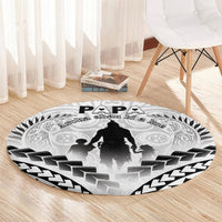 New Zealand Happy Father's Day Round Carpet Aroha Ahau Ki A Koe Papa Polynesian Tribal LT05 - Polynesian Pride