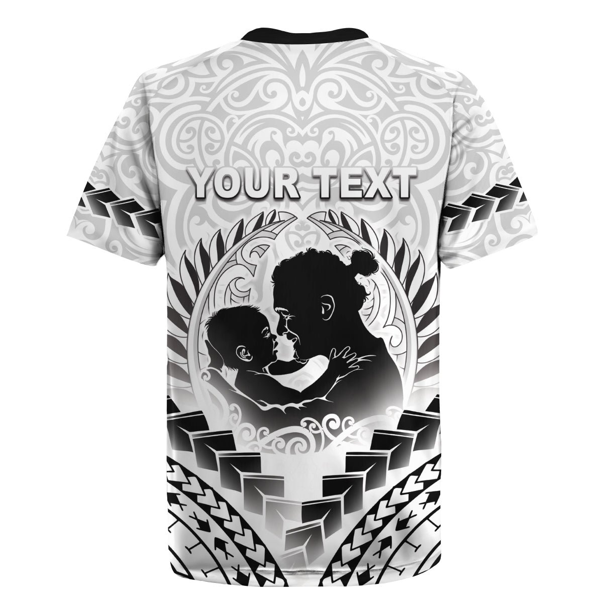 Personalised New Zealand Happy Father's Day Rugby Jersey Aroha Ahau Ki A Koe Papa Polynesian Tribal LT05 - Polynesian Pride